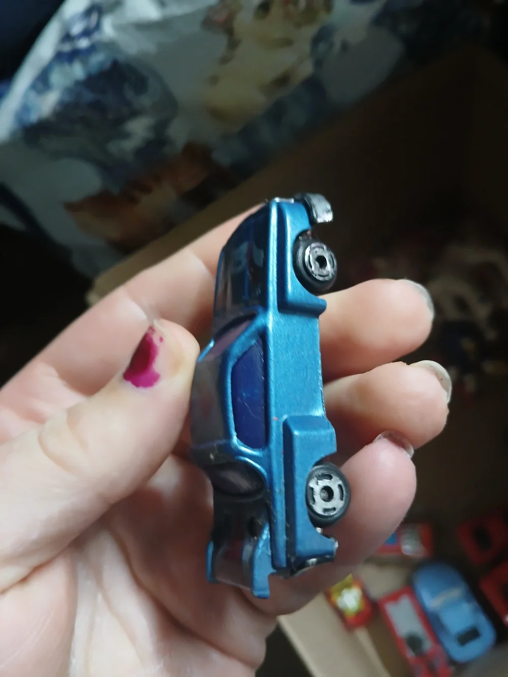 1980s Summer Marz Karz BMW 3.5 CSL S8004 die-cast toy car in blue.